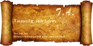 Taussig Adrienn névjegykártya